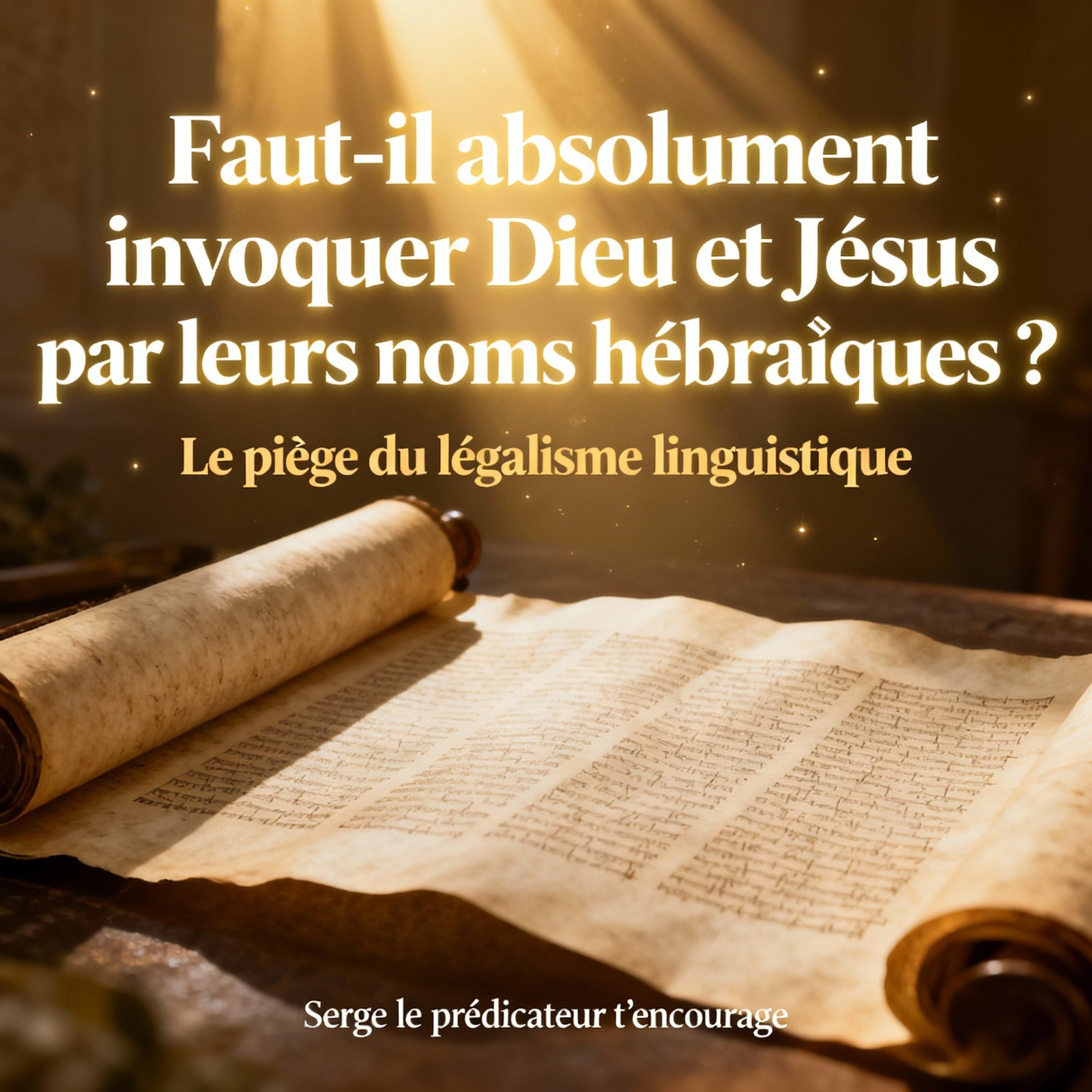 Faut-il absolument invoquer Dieu et Jésus par leurs noms hébraïques