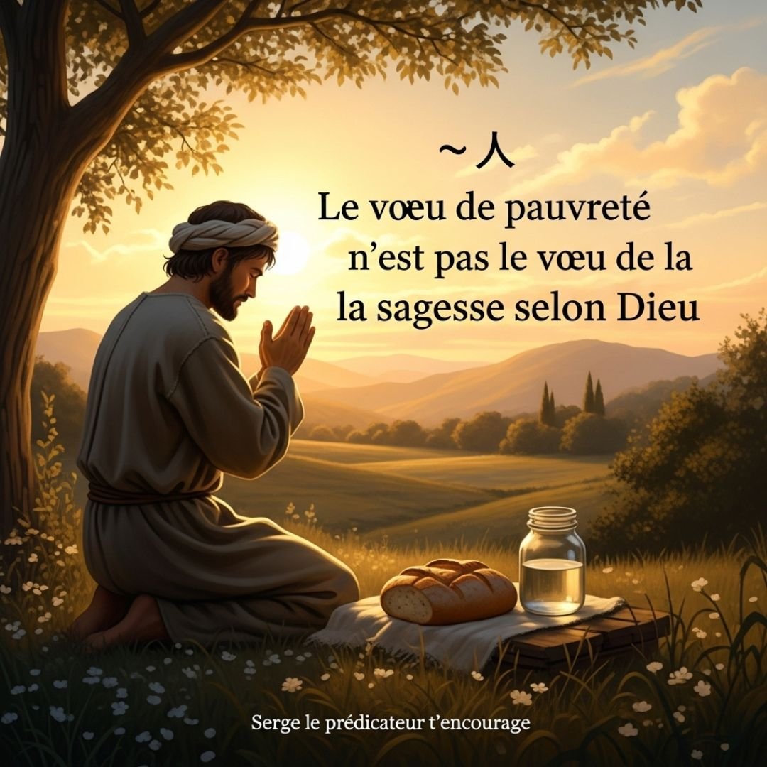 Le VŒU de PAUVRETÉ n’est pas le vœu de la sagesse selon Dieu