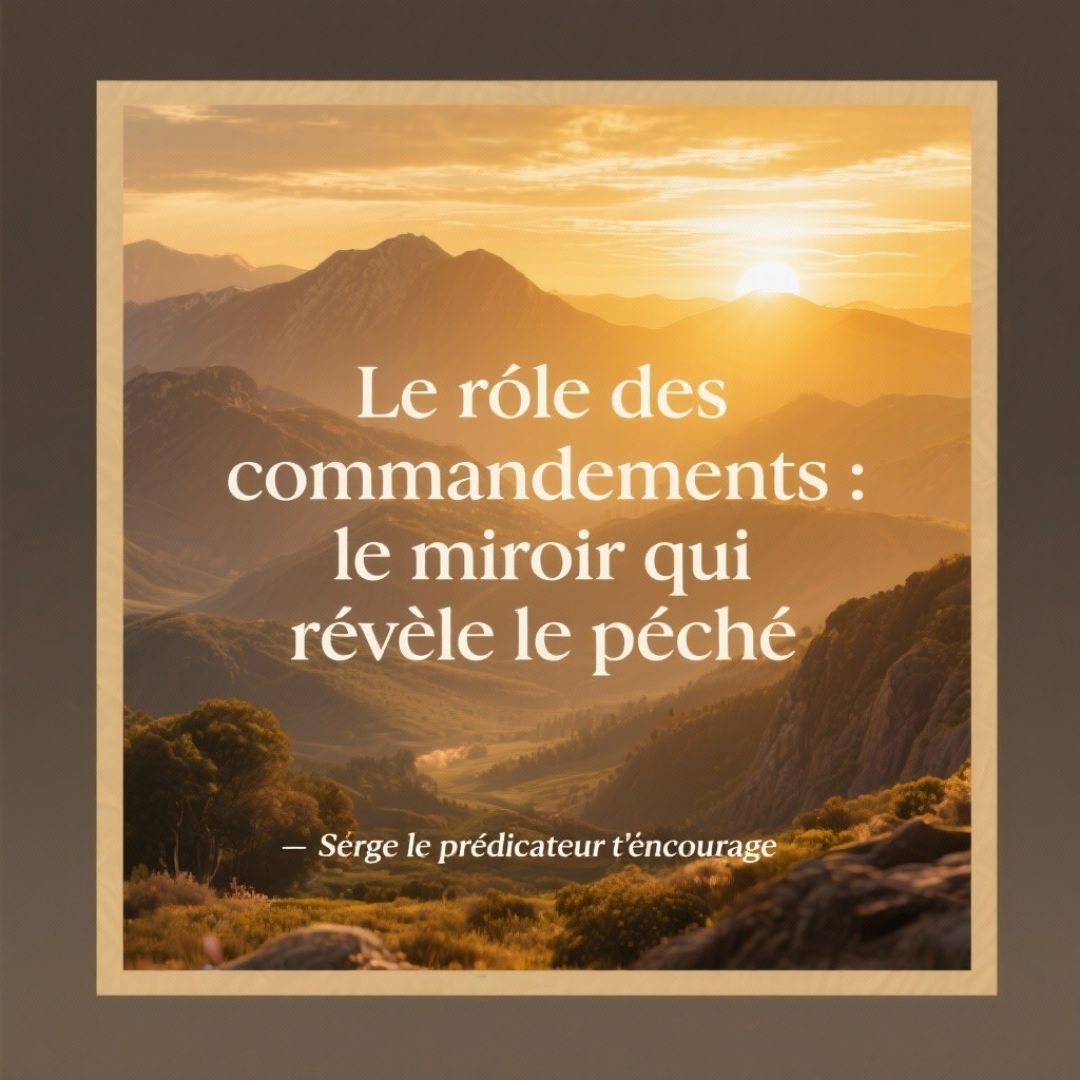Le rôle des commandements : le miroir qui révèle le péché