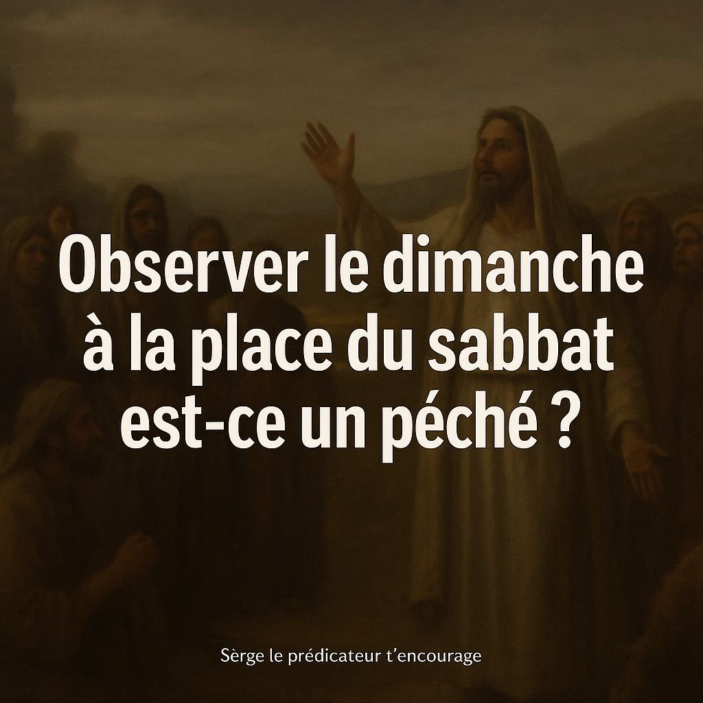 Observer le dimanche à la place du sabbat : est-ce un péché