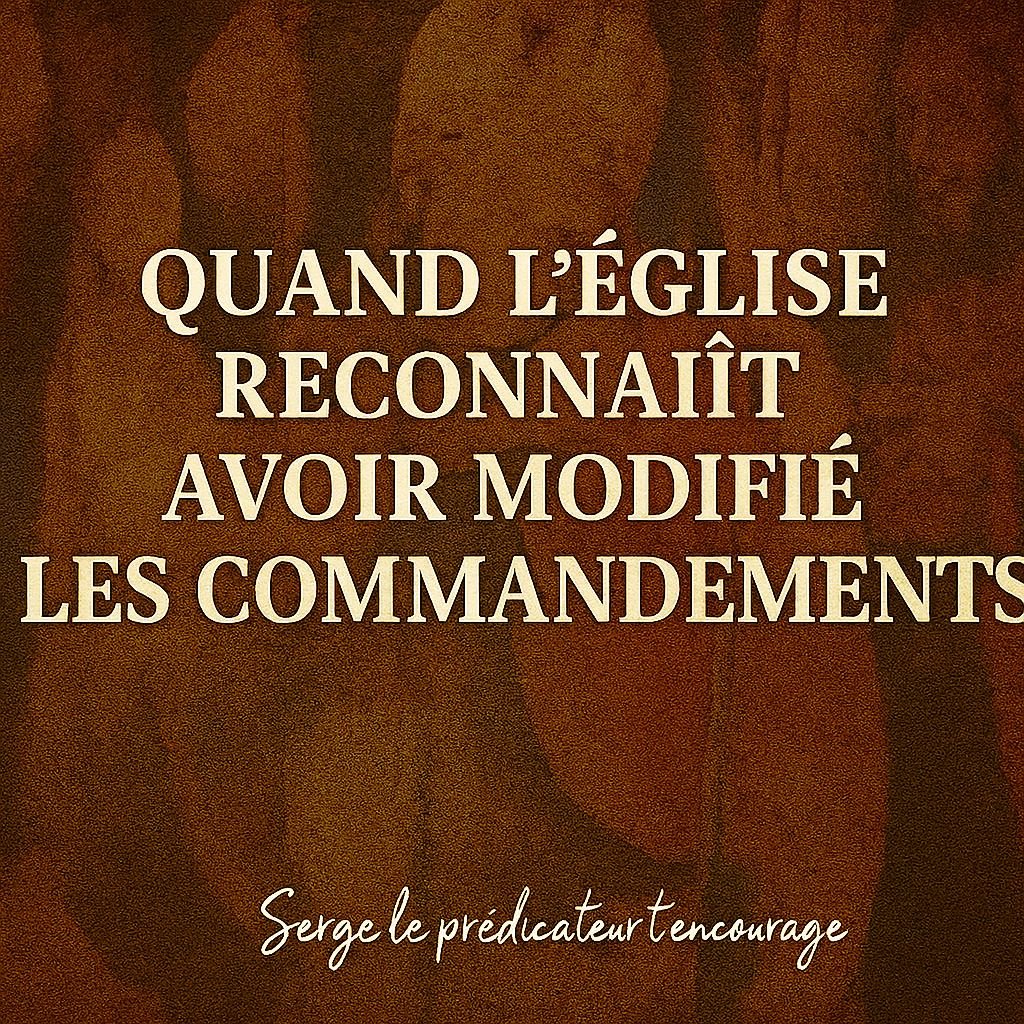 Quand l’Église reconnaît avoir modifié les commandements