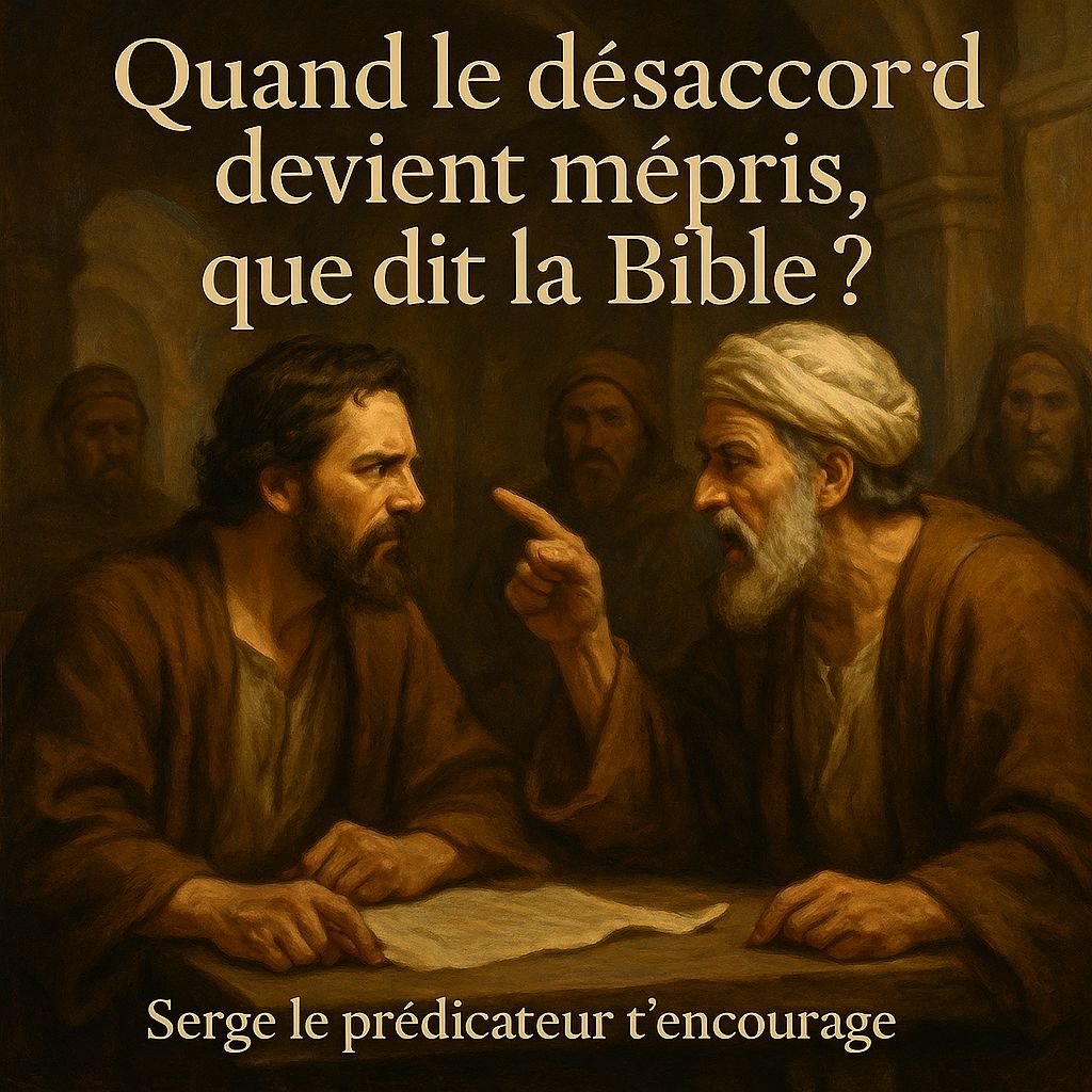 Quand le DÉSACCORD devient MÉPRIS, que dit la Bible