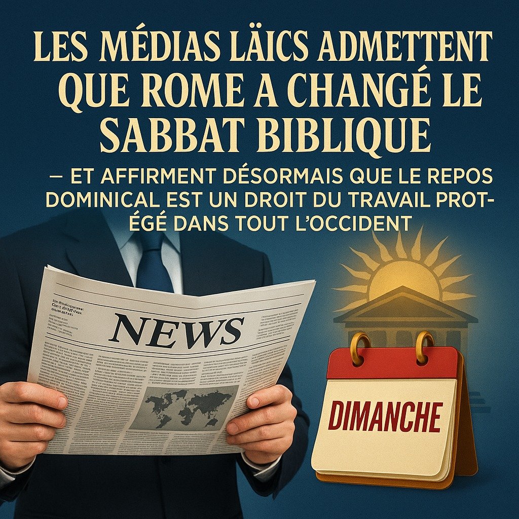 es médias laïcs admettent que Rome a changé le sabbat biblique