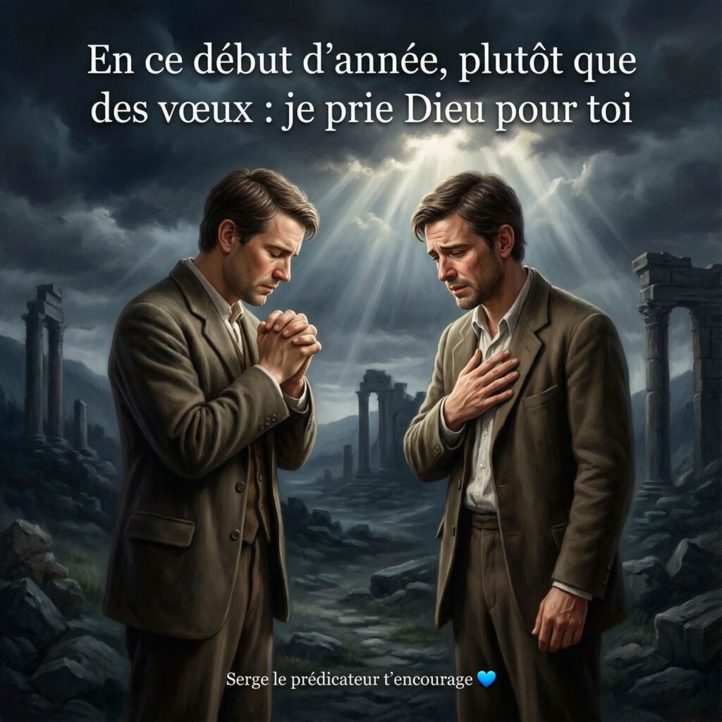 En ce début d’année, plutôt que des vœux : je prie Dieu pour toi