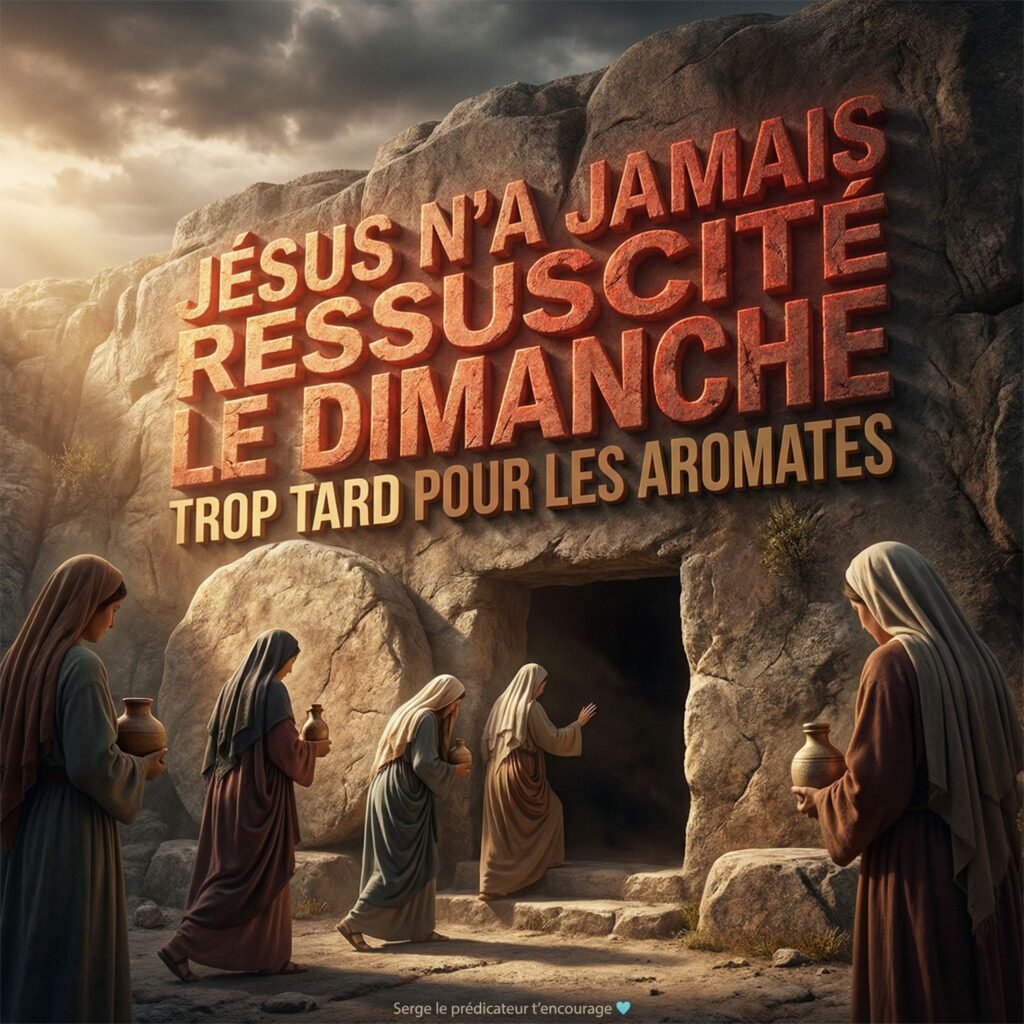 Jésus n’a jamais ressuscité le dimanche : trop tard pour les aromates