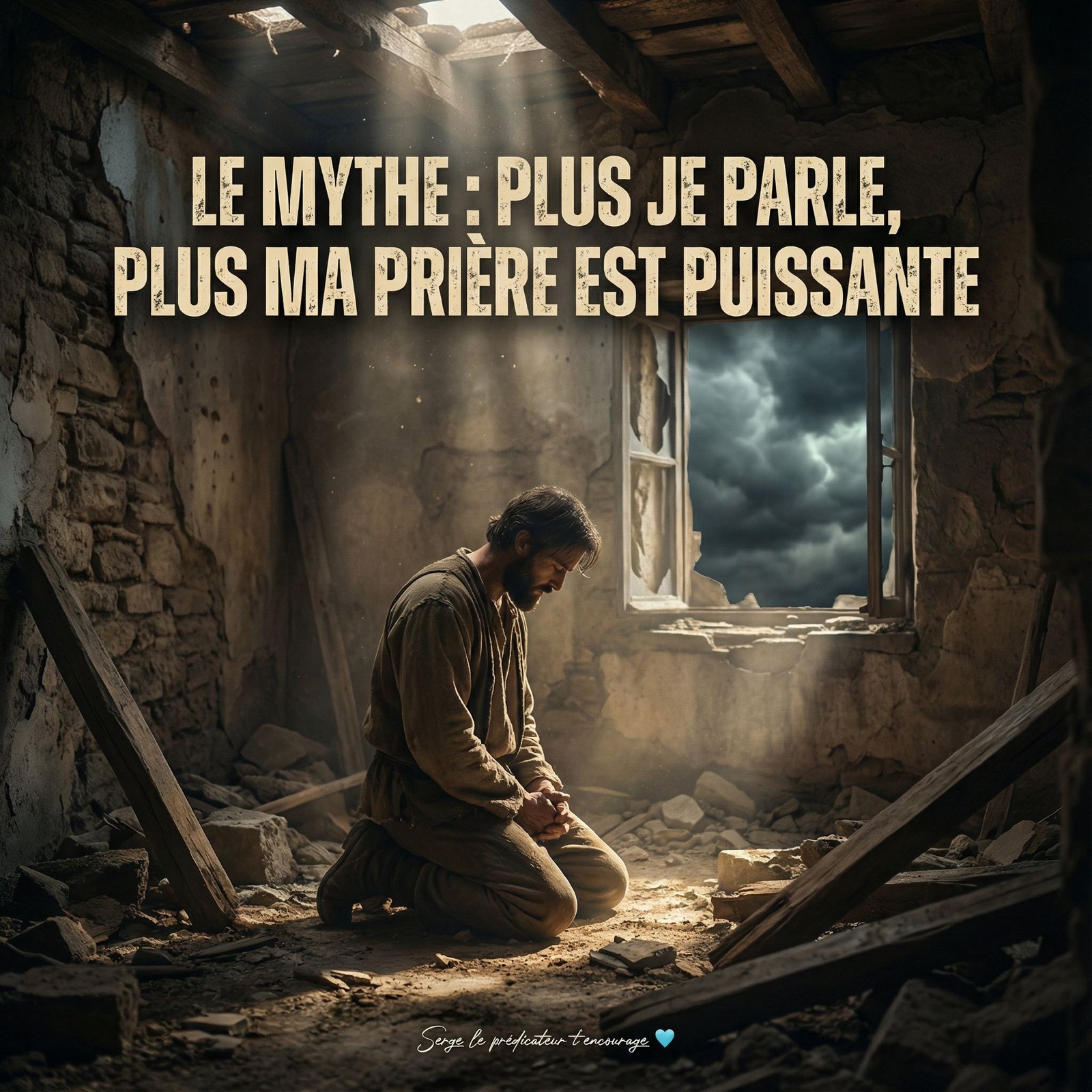 Le mythe : Plus je parle, plus ma prière est puissante