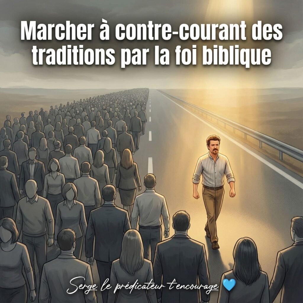 Marcher à contre-courant des traditions par foi biblique