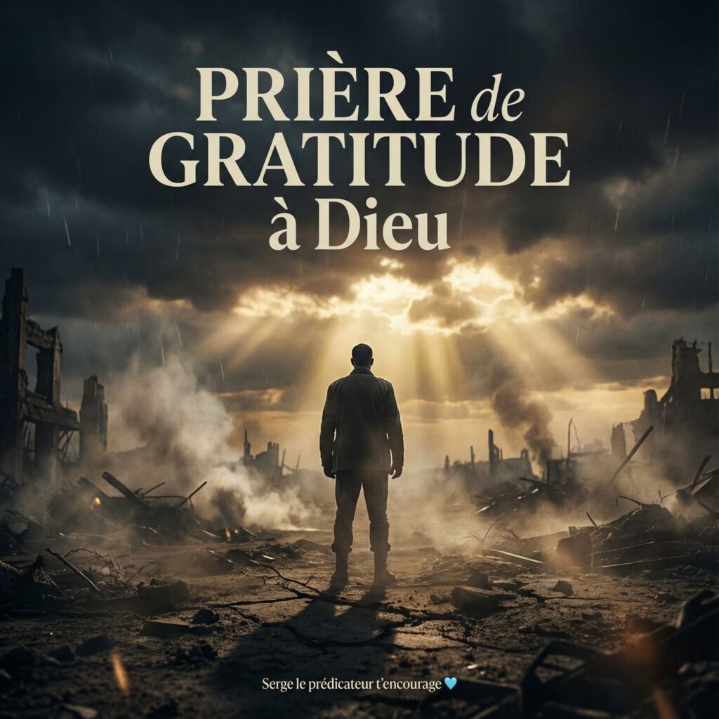 Prière de GRATITUDE à Dieu
