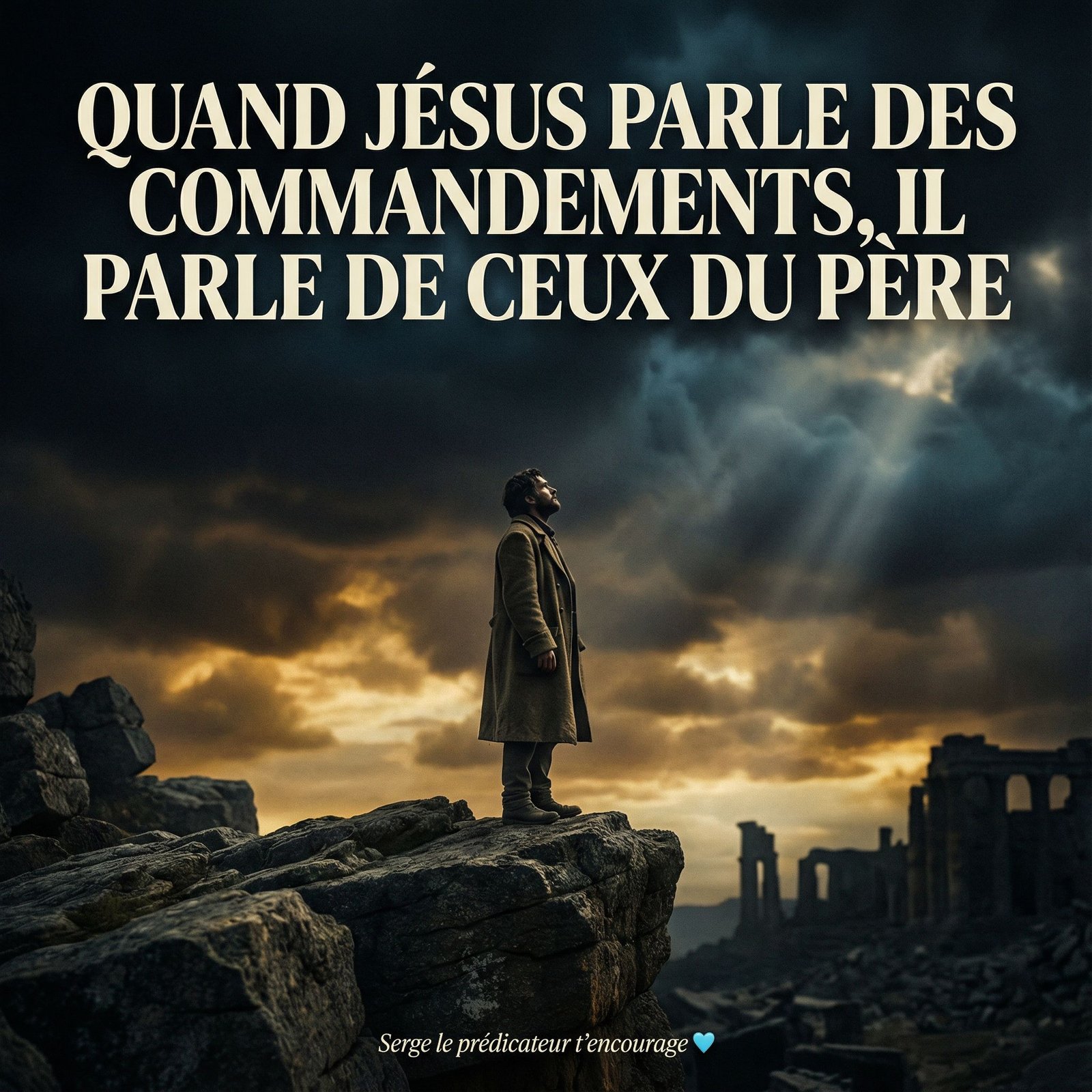 Quand Jésus parle des commandements, Il parle de CEUX du Père