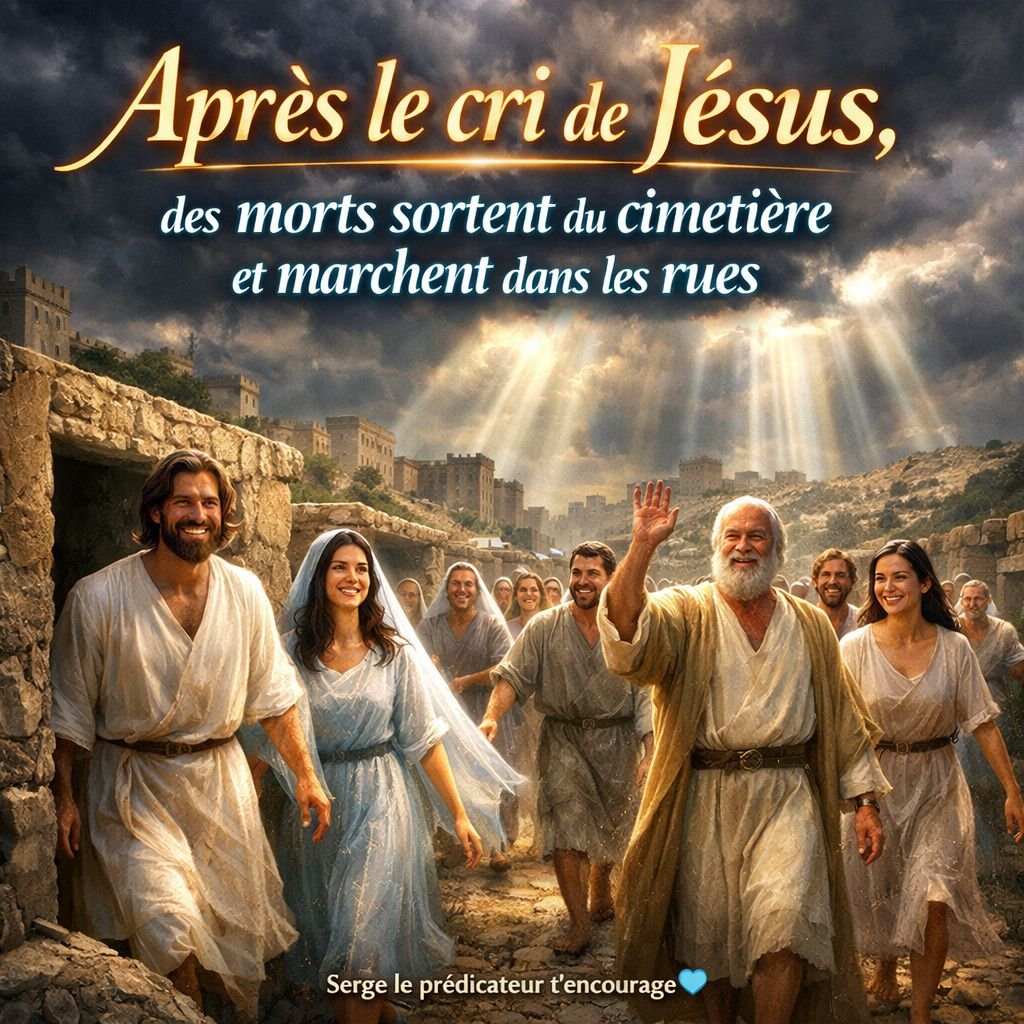 Après le CRI de Jésus, des morts sortent du cimetière et marchent dans les rues