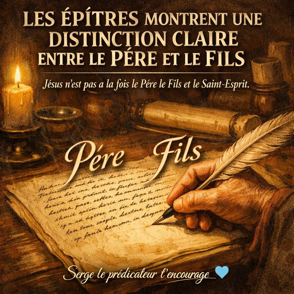 Les épîtres montrent une distinction claire entre le Père et le Fils,