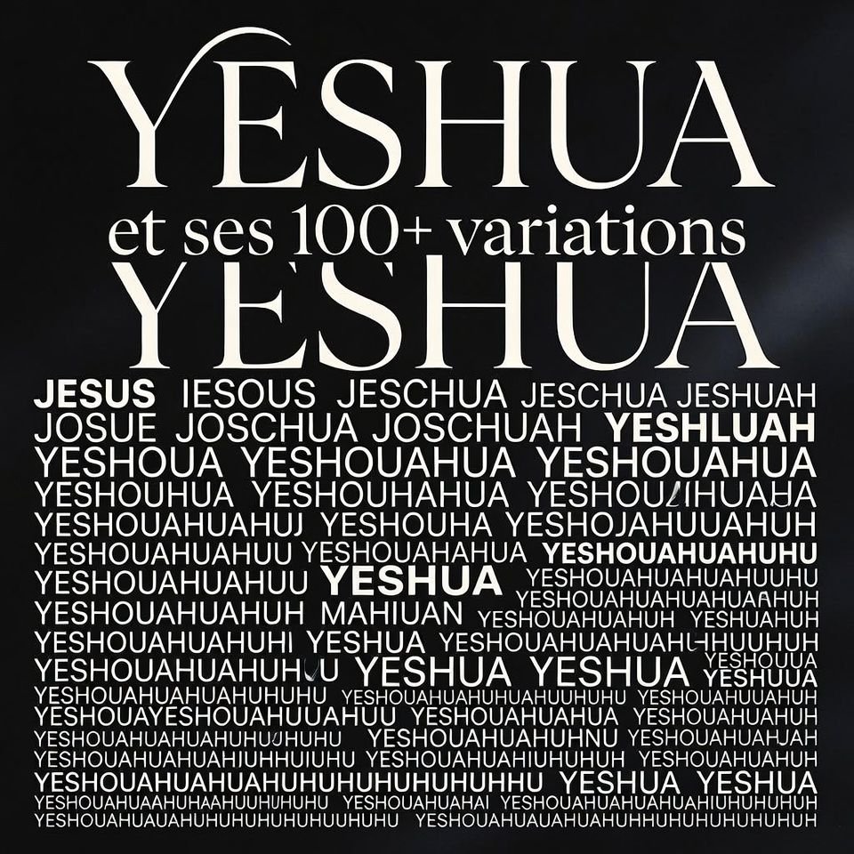 YESHUA et ses + de 100 variations