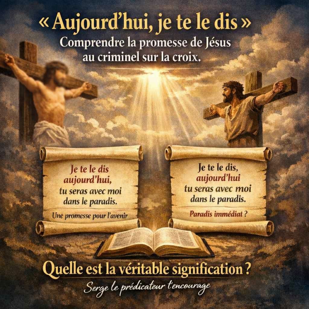 "Aujourd'hui, je te le dis" : Comprendre la promesse de Jésus au criminel sur la croix.