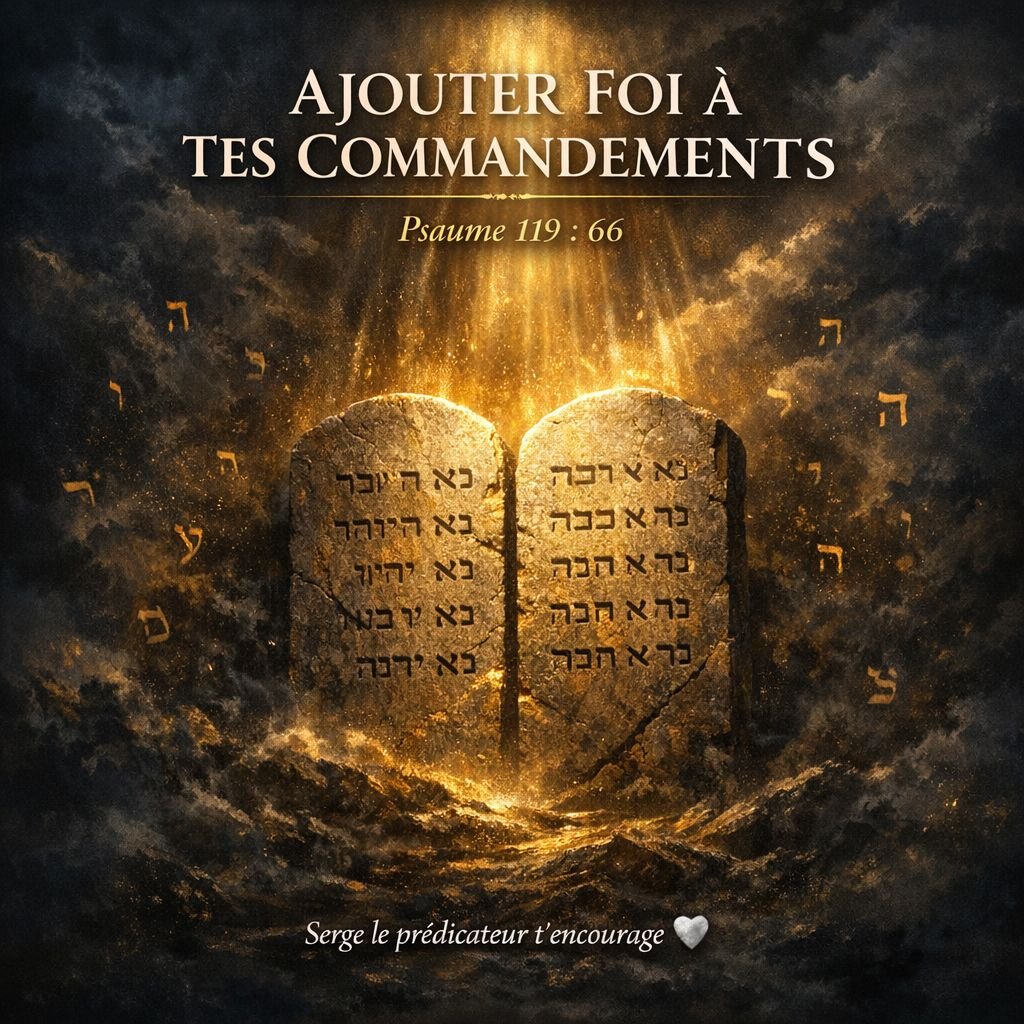AJOUTER FOI À TES COMMANDEMENTS avec Serge le prédicateur