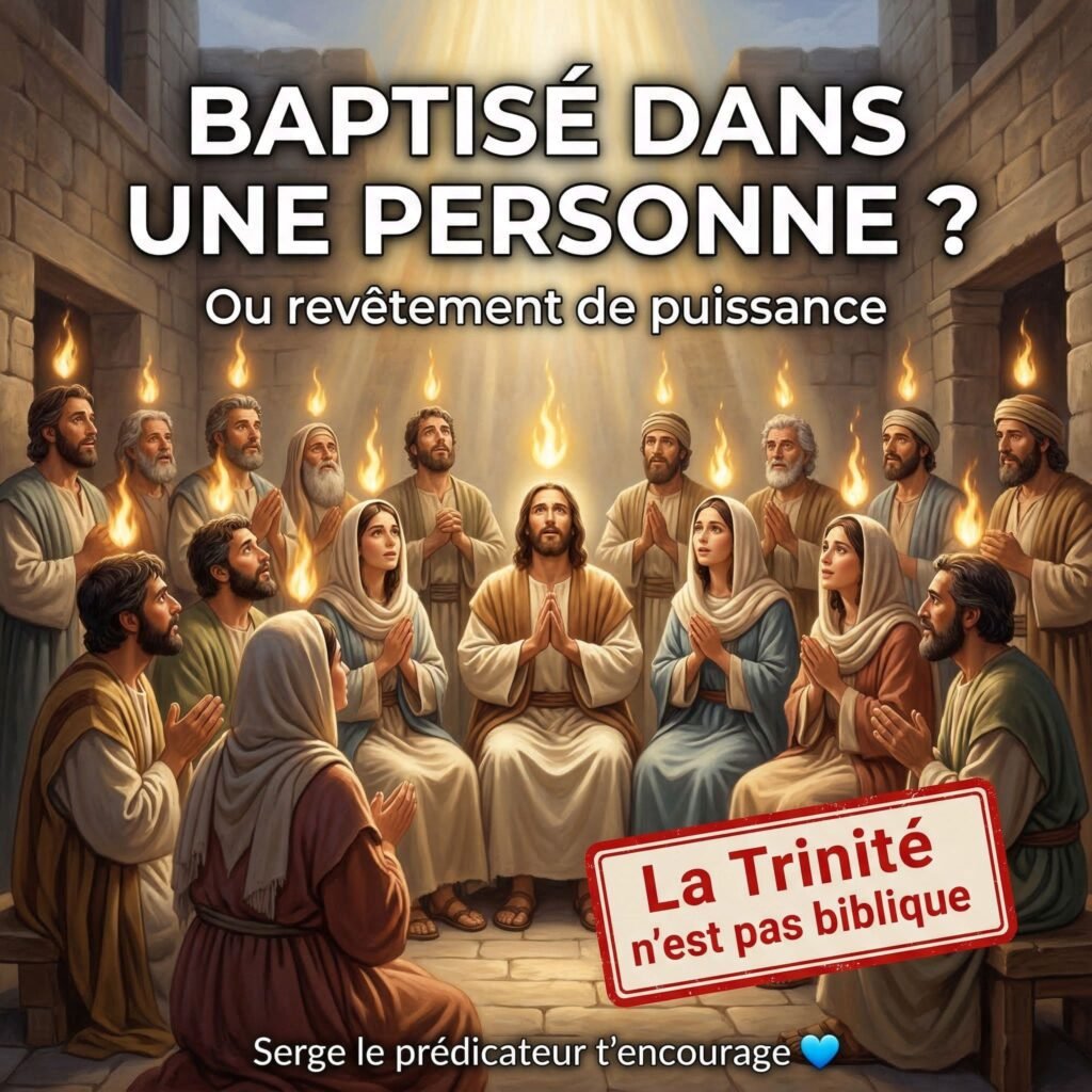 "Baptisé dans une personne ?" Pourquoi le baptême du Saint-Esprit rend la Trinité théologiquement impossible