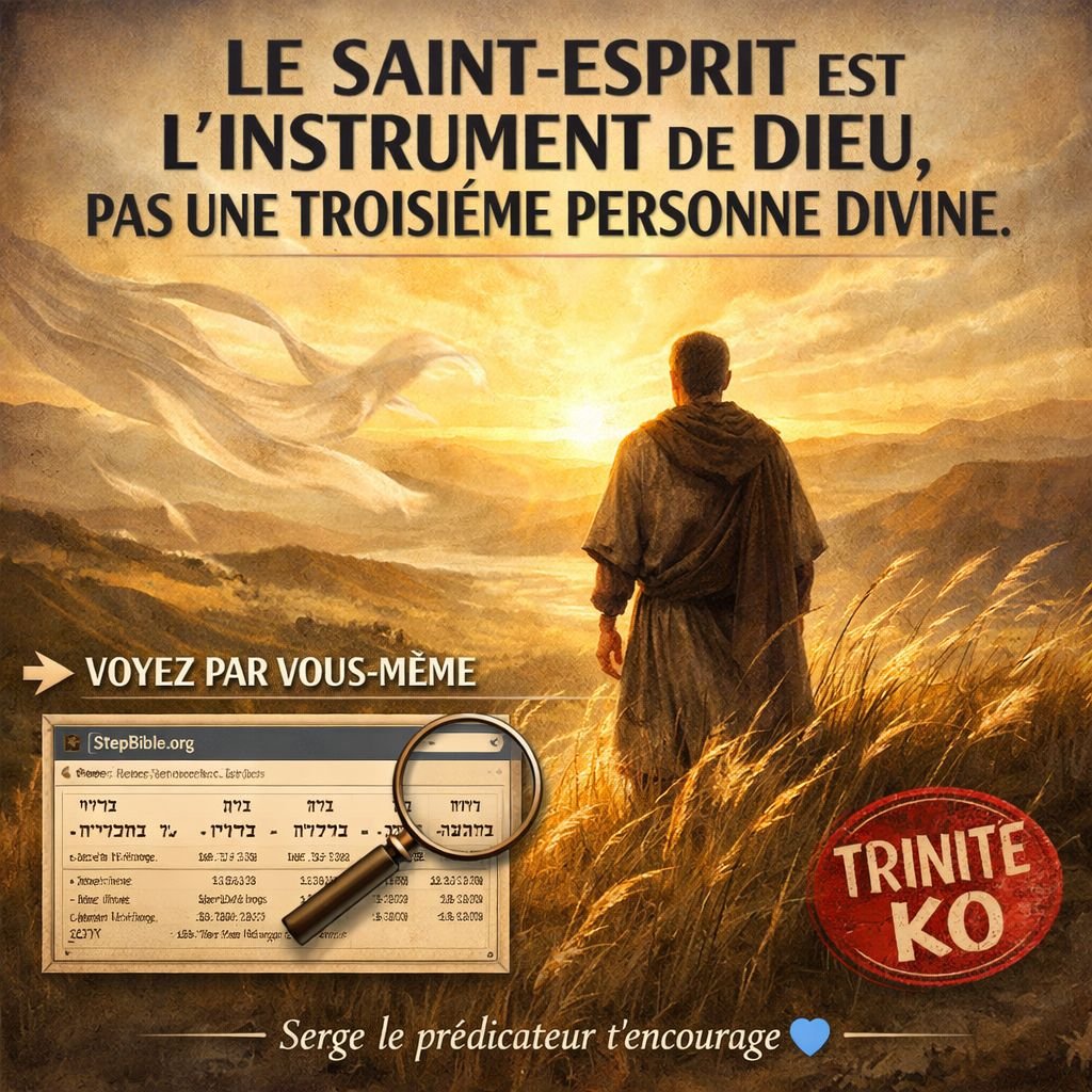 Le Saint-Esprit est l’instrument de Dieu, pas une troisième personne divine - La Trinité KO