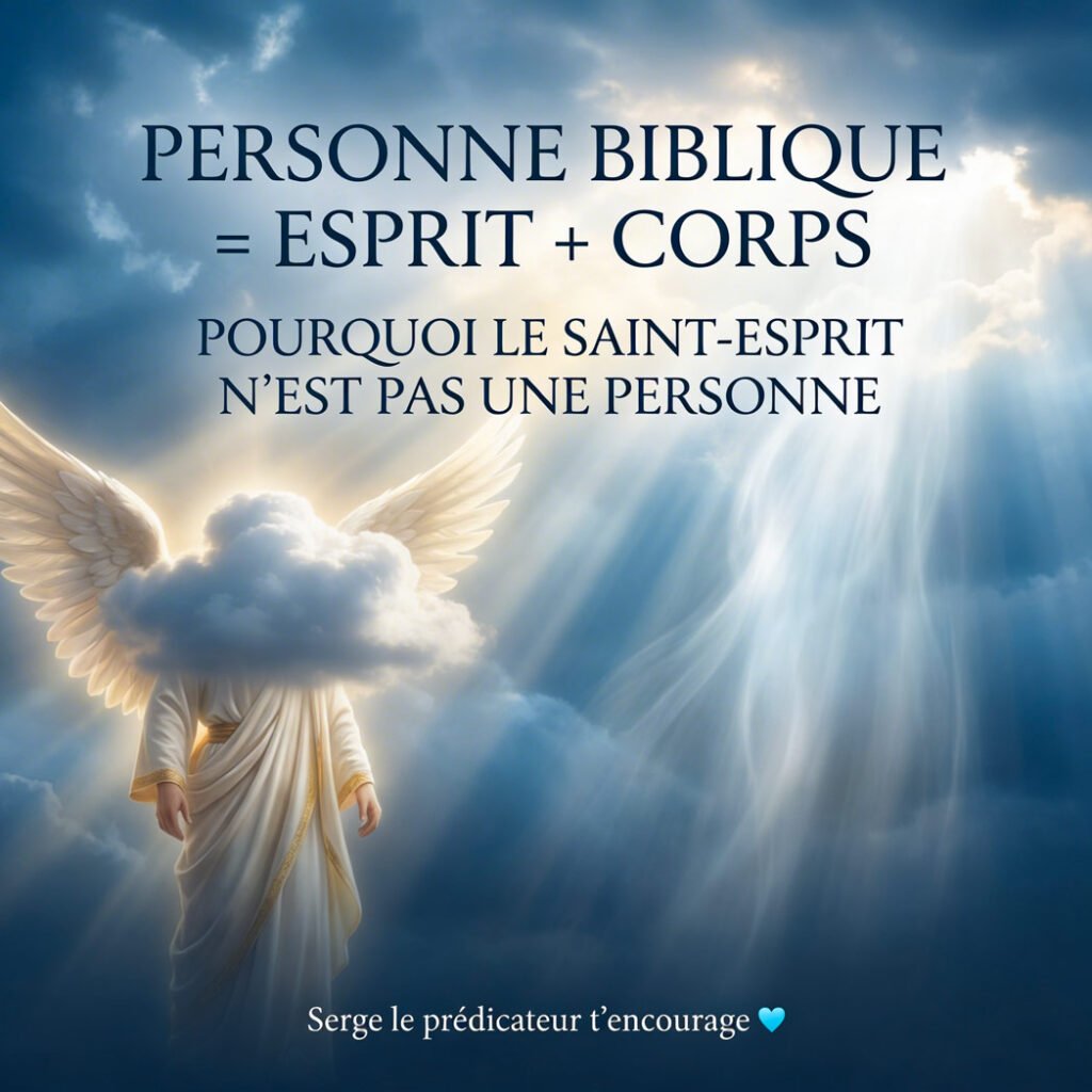 définition d'une Personne = Esprit + Corps - Pourquoi le Saint-Esprit n’est PAS une troisième personne