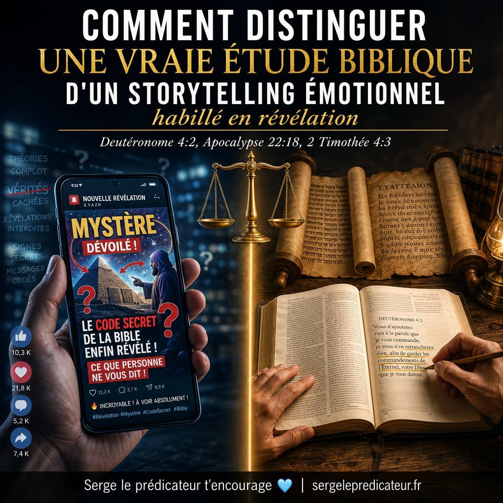 Comment distinguer une vraie étude biblique d'un storytelling émotionnel habillé en révélation