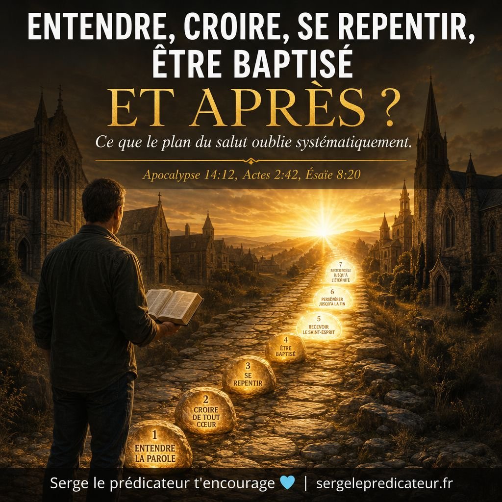Plan de salut : Entendre, croire, se repentir, être baptisé et après