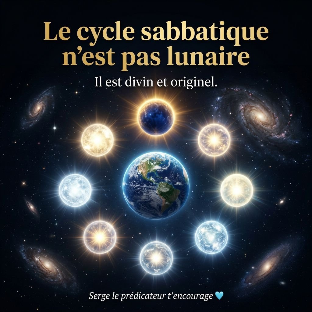Le cycle sabbatique n'est pas LUNAIRE. Il est divin et originel