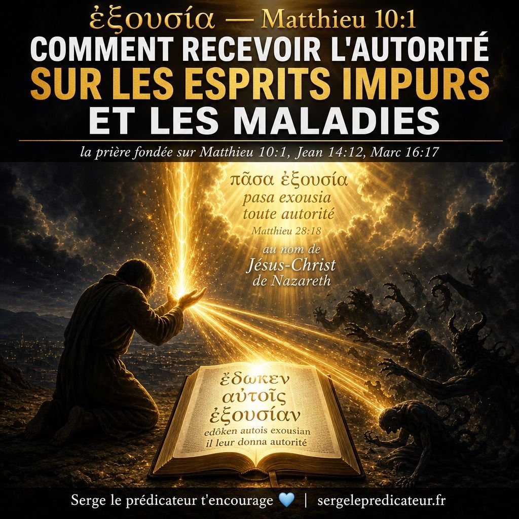 Comment recevoir l'autorité sur les esprits impurs et les maladies : la prière fondée sur Matthieu 10:1