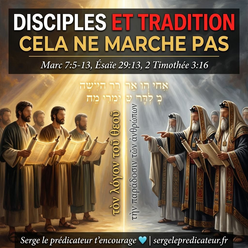 Disciples et TRADITION cela ne marche pas