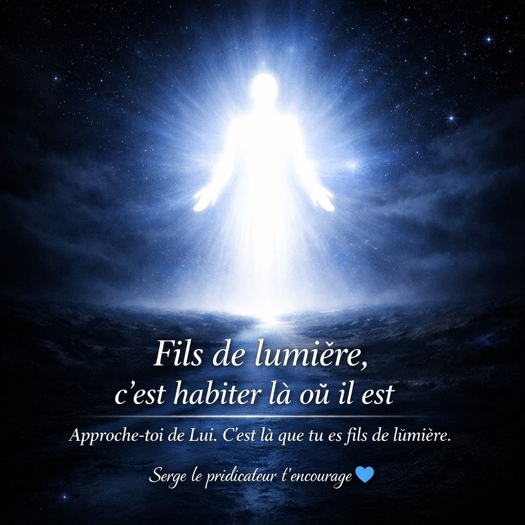Fils de lumière, c'est habiter là où il est