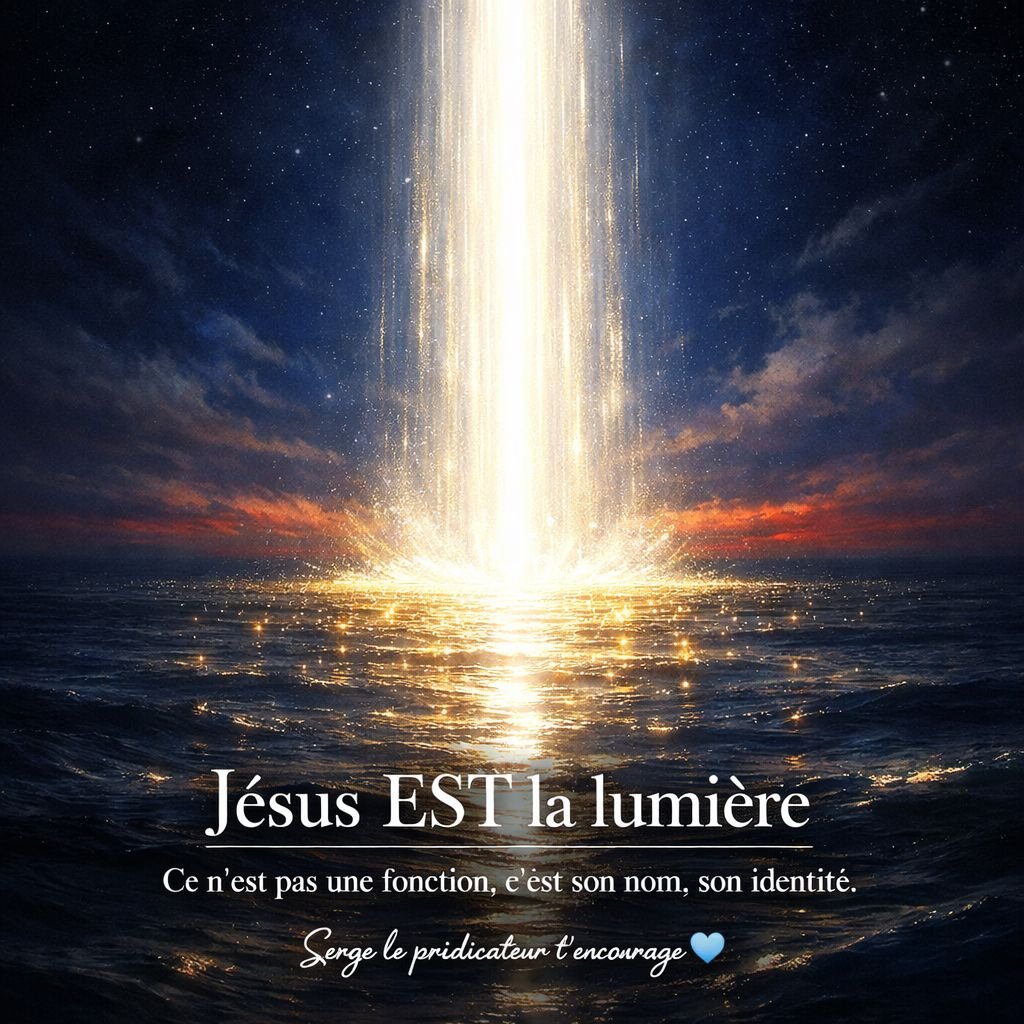 Jésus EST la lumière, ce n'est pas une fonction, c'est son nom, son identité