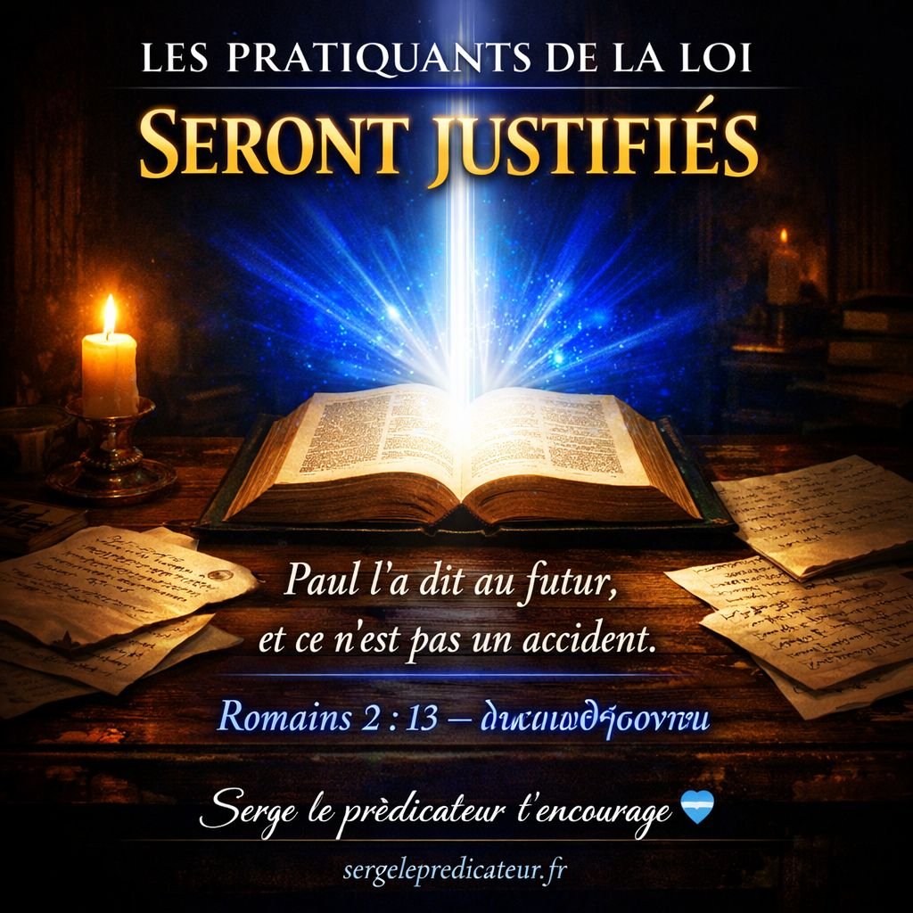 Les pratiquants de la loi SERONT justifiés, Paul l'a dit au futur, et ce n'est pas un accident