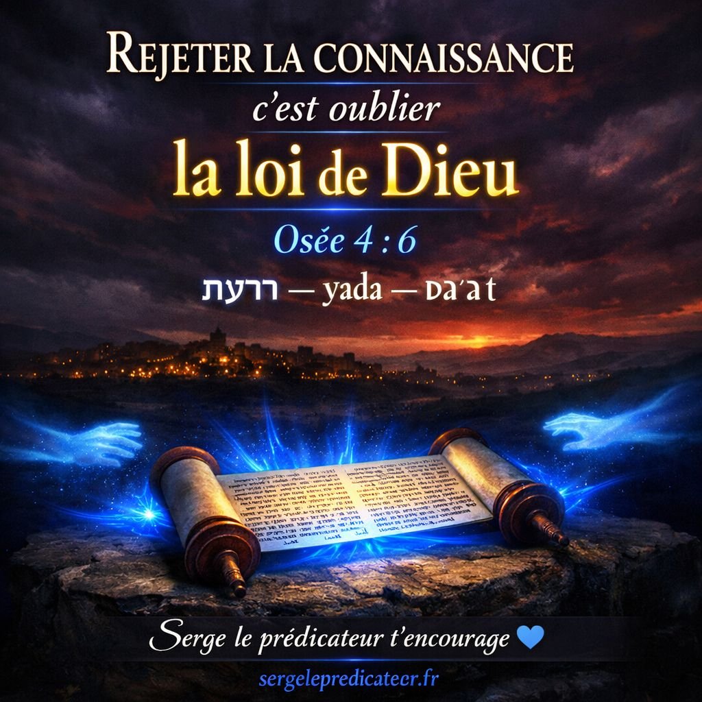 Rejeter la CONNAISSANCE c'est oublier la LOI de Dieu
