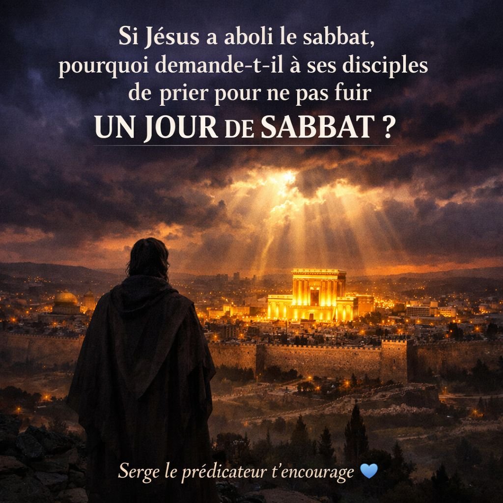 Si Jésus a aboli le sabbat, pourquoi demande-t-il à ses disciples de prier pour ne pas fuir UN JOUR DE SABBAT