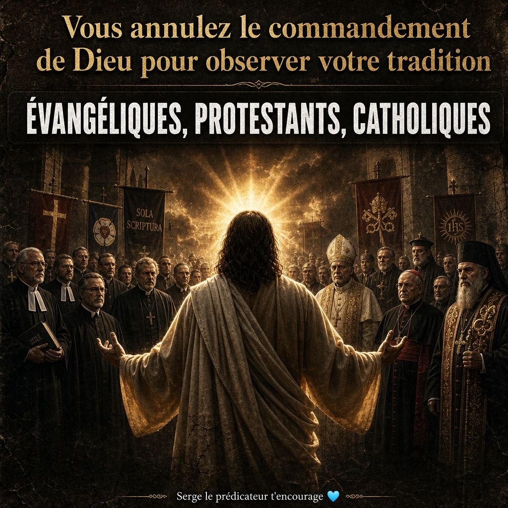 Vous annulez le commandement de Dieu pour vos traditions